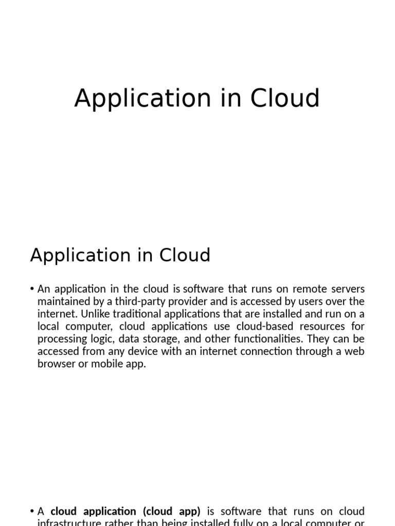 Understanding Cloud Applications and Bursting | PDF