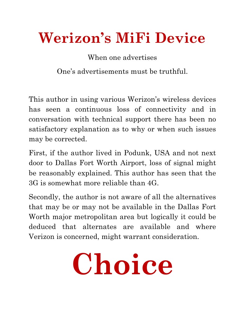 Issues with Verizon MiFi Connectivity | PDF