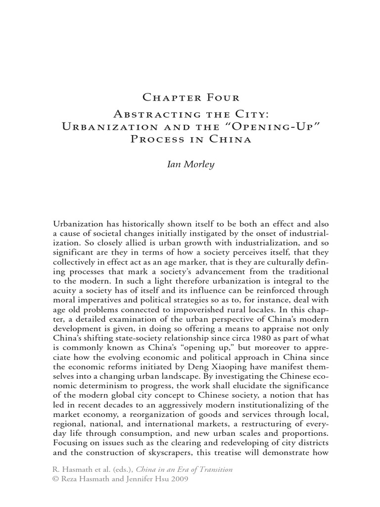 Urbanization and Modernization in China | PDF | China | World Politics
