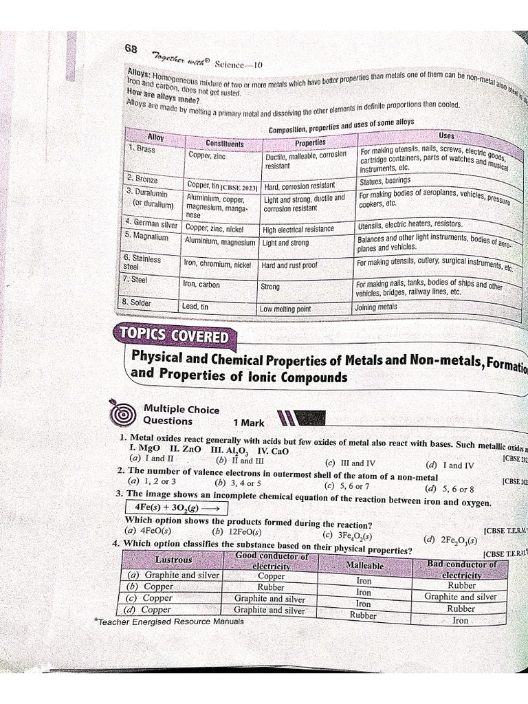 Chemistry Ch3 Questions | PDF