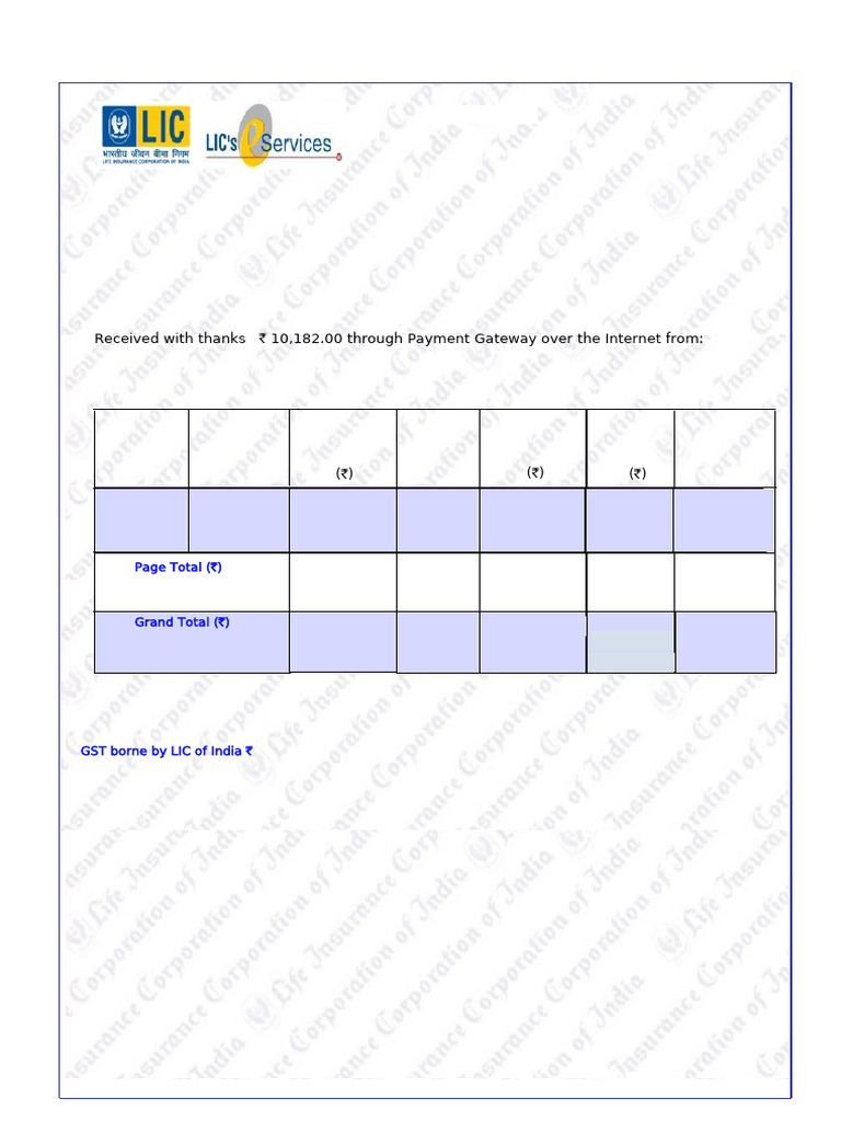 LIC Renewal Premium Receipt 2024 | PDF | Government Finances | Taxes