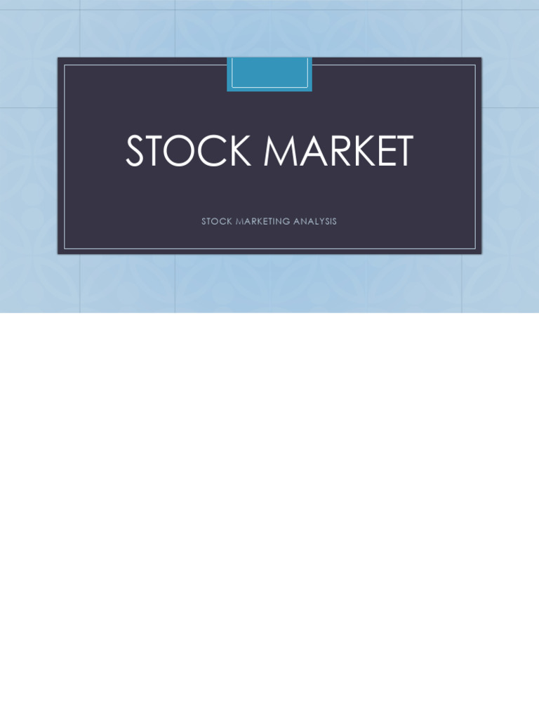 Project 1 | PDF | Stocks | Stock Market
