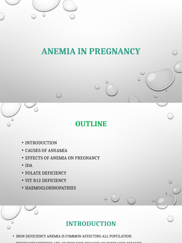 Anemia in Pregnancy | PDF | Anemia | Pregnancy