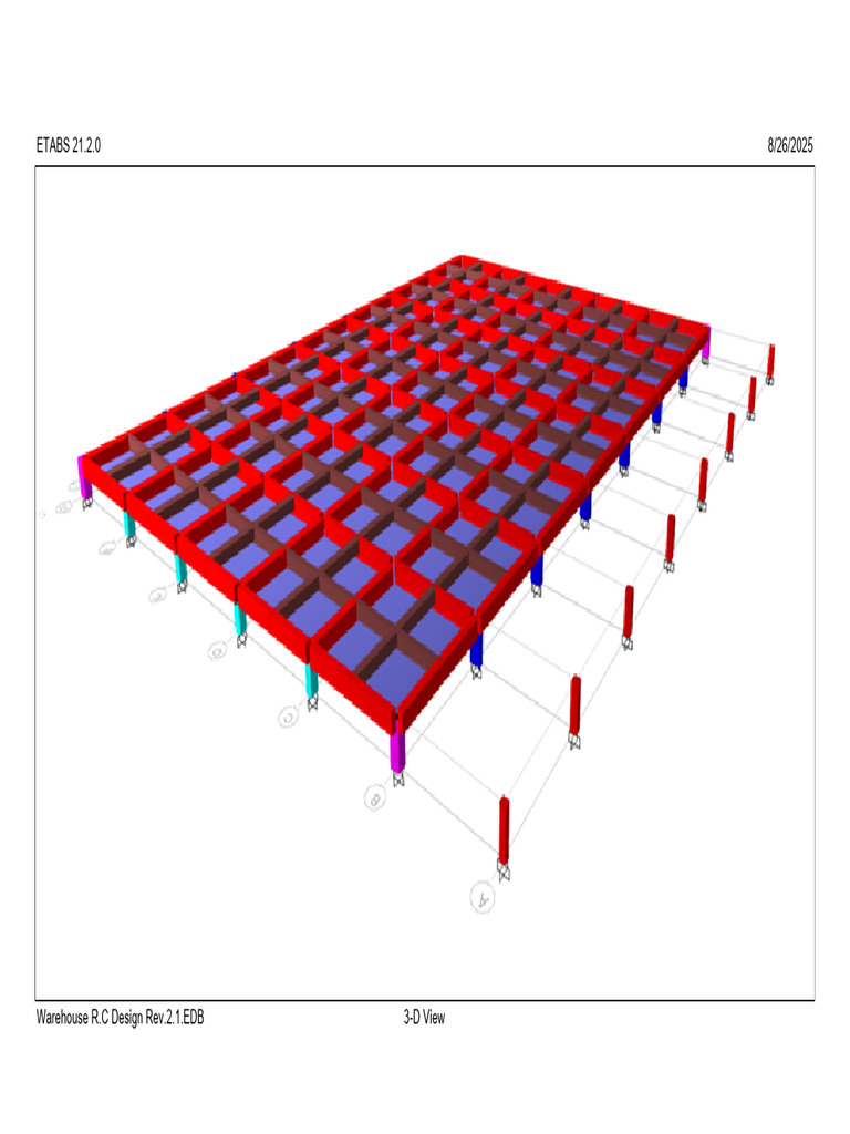 Warehouse R.C. Design Analysis | PDF | Bending | Column