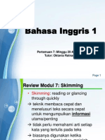 Bahasa Inggris 1 - Pertemuan 7