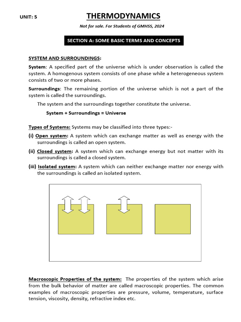 Thermodynamics: Systems and Processes | PDF | Gibbs Free Energy | Entropy