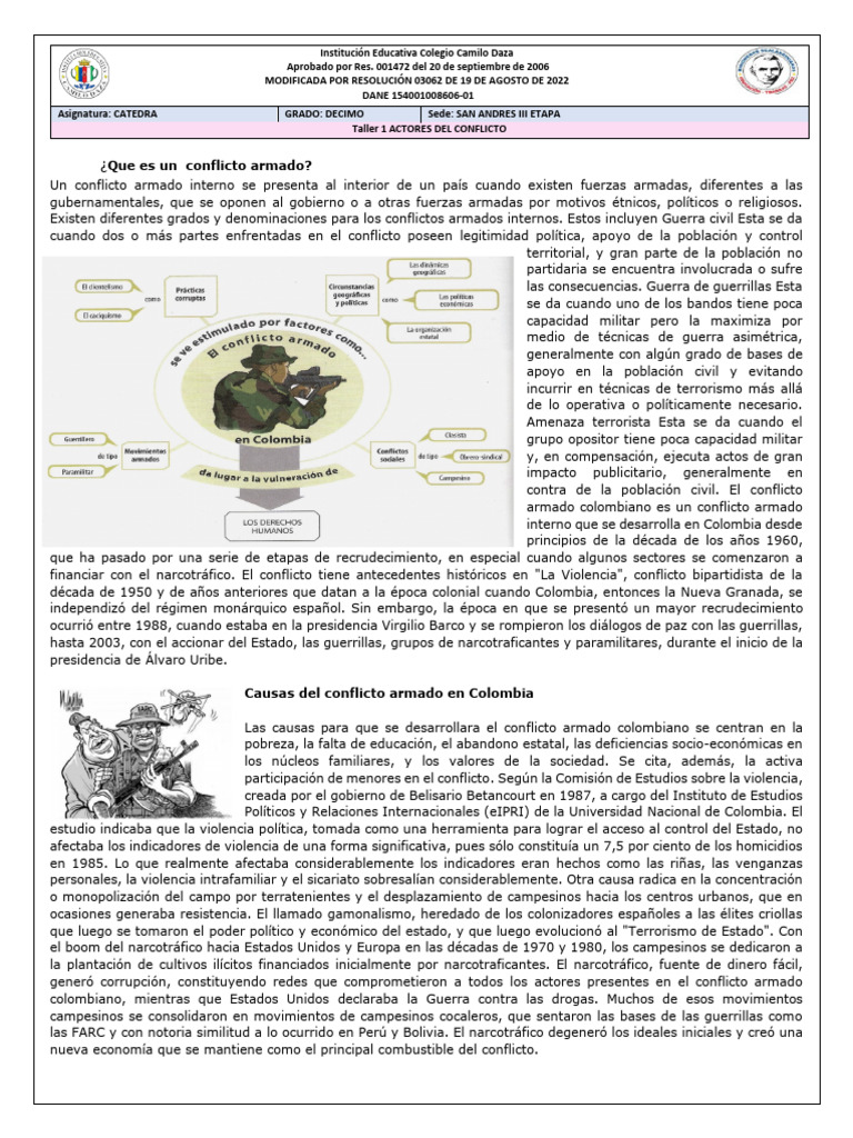 Conflicto Armado en Colombia: Causas y Consecuencias | PDF | Colombia