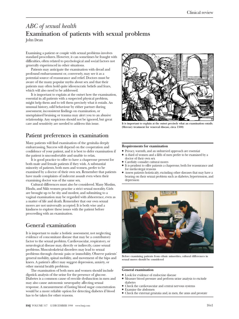 Sexual Health Examination Guidelines | PDF | Vagina | Urinary Incontinence