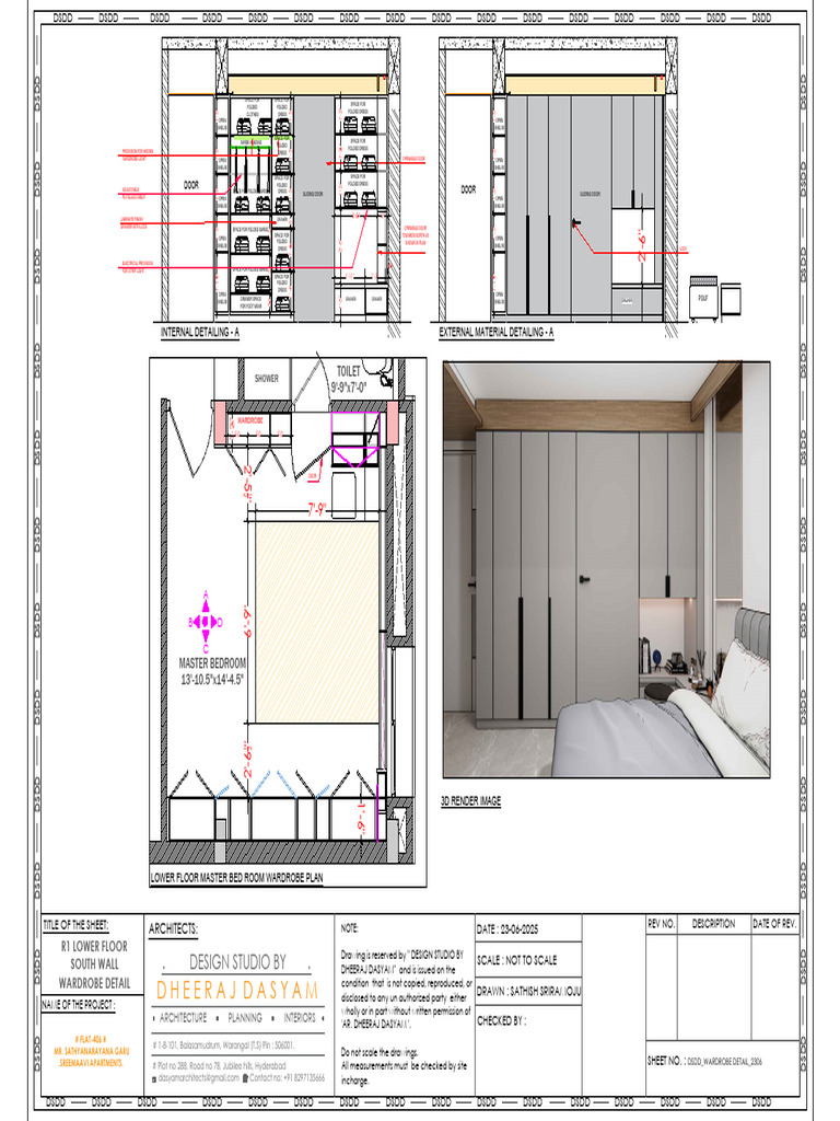 Master Bedroom Wardrobe Design Plan | PDF | Interior Design | Home