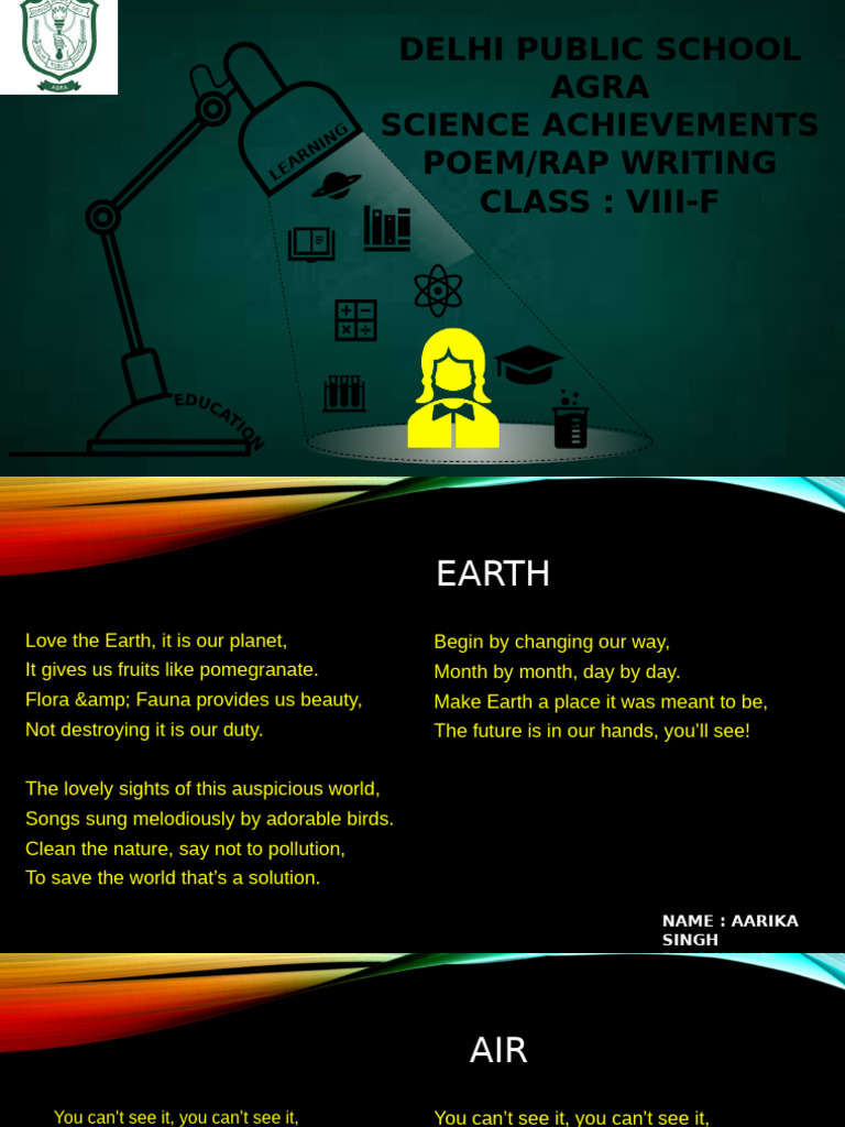 Class VIII-F Science Poems Collection | PDF | Planets | Solar System