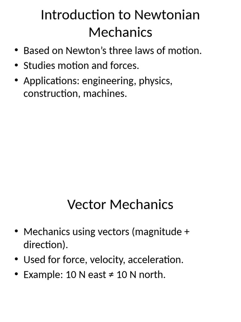 Newtonian Mechanics | PDF