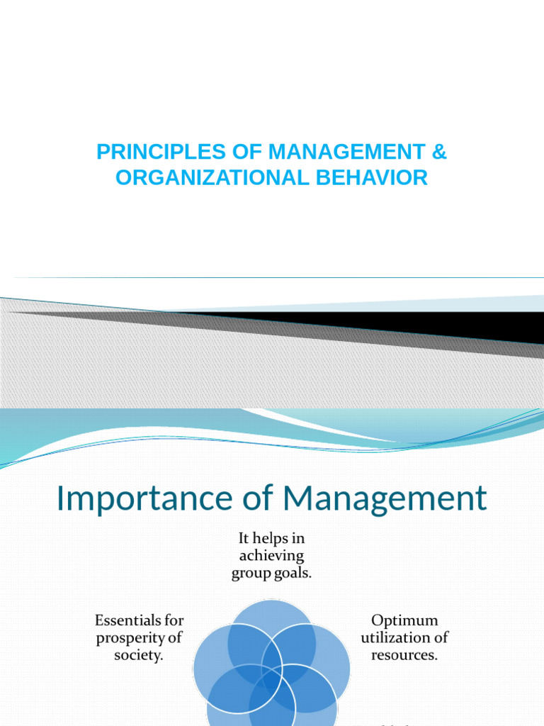 Management Principles and Practices | PDF | System | Bureaucracy