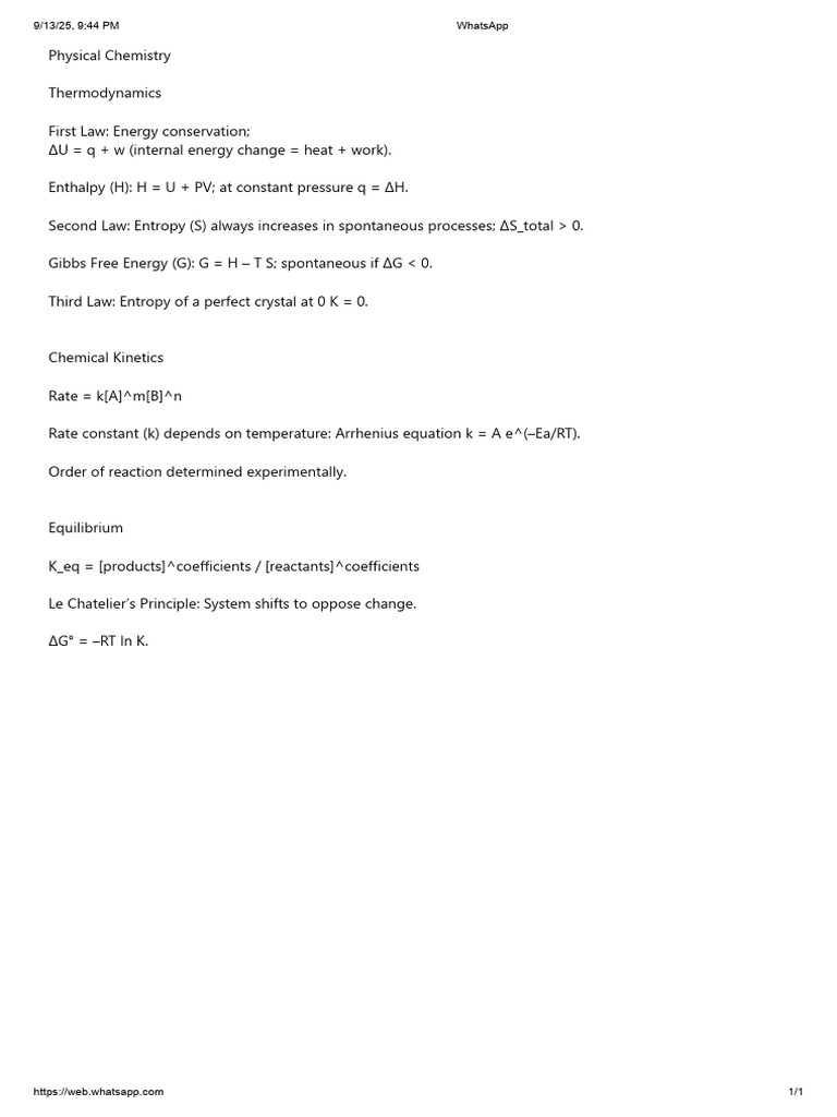 Physical Chemistry | PDF