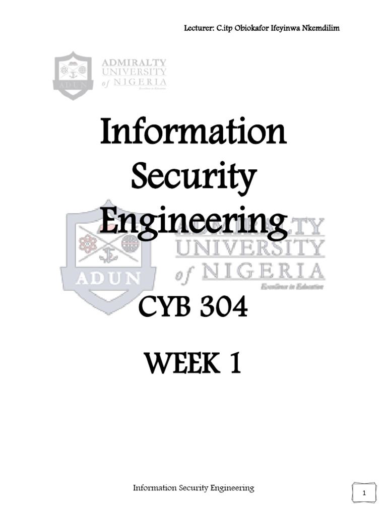 Introduction to Security Engineering | PDF | Security | Computer Security