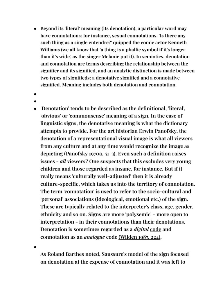 Understanding Denotation and Connotation | PDF | Semiotics | Ideologies