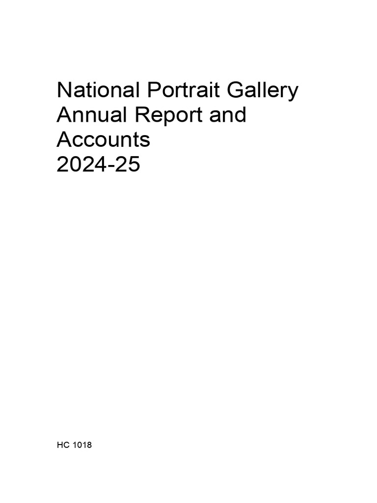 National Portrait Gallery Annual Report 2024-25 | PDF | Snapchat ...