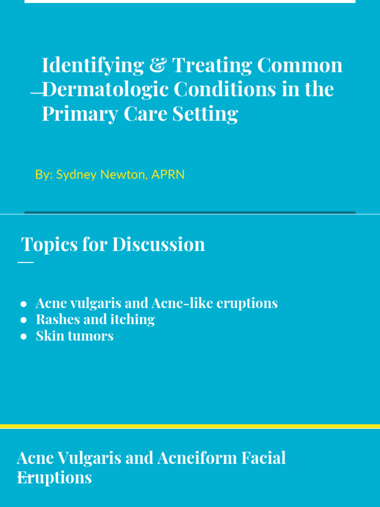 Treating Common Skin Conditions in Primary Care | PDF | Integumentary ...