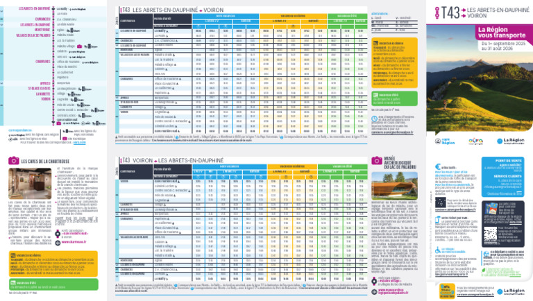 Horaires Bus T43 Voiron 2025-2026 | PDF
