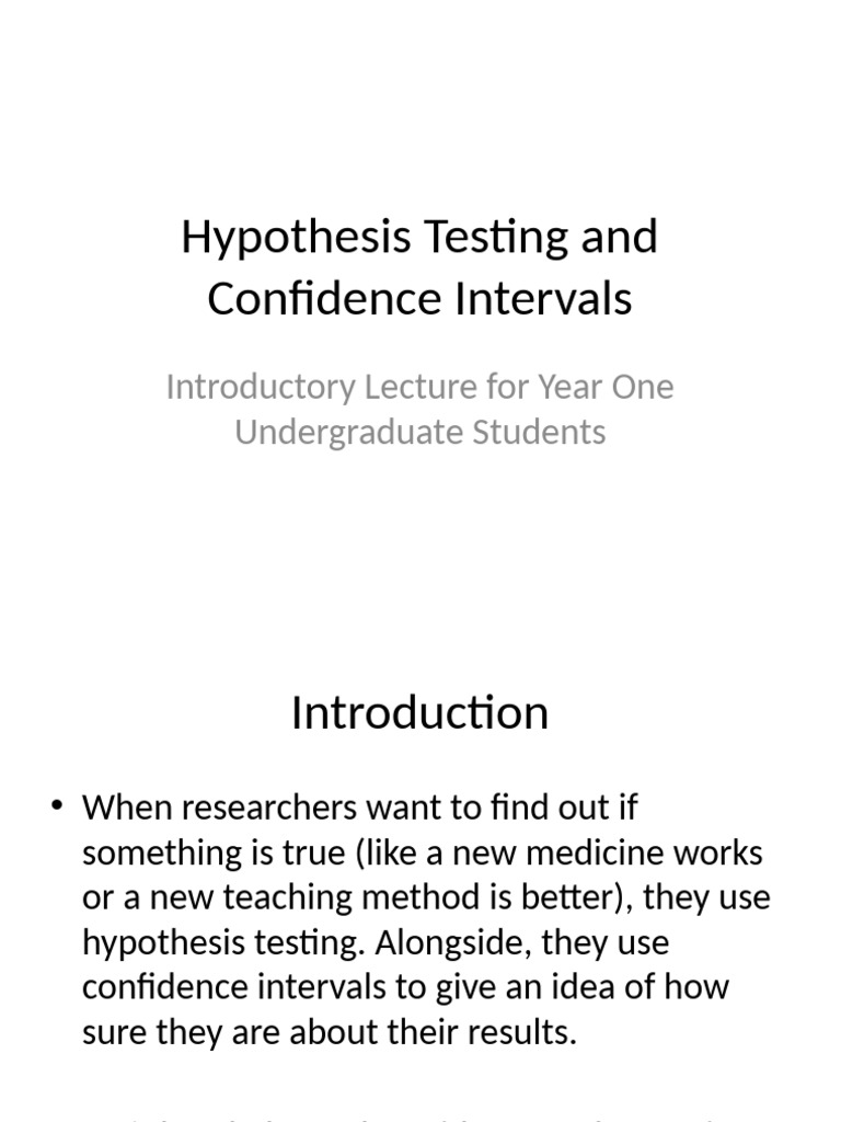 Hypothesis Testing Basics for Students | PDF | P Value | Hypothesis