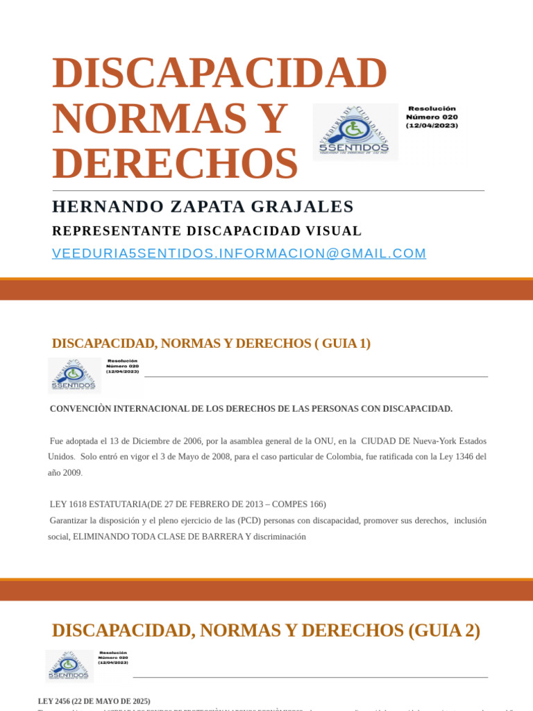 Derechos y Normas para Personas con Discapacidad | PDF | Invalidez