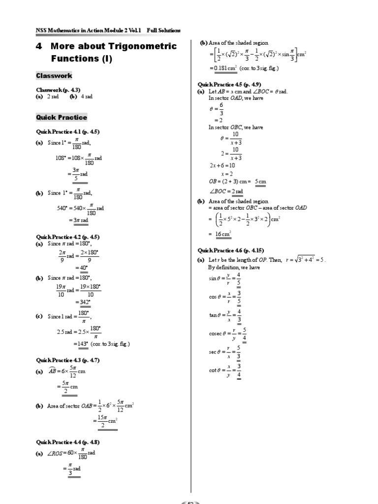Trigonometric Functions Overview | PDF | Trigonometric Functions | Sine