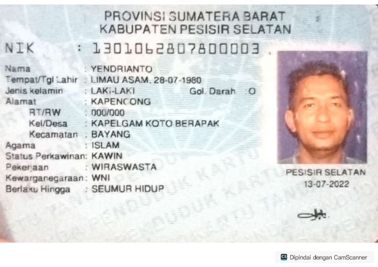 KTP Yendrianto-1 | PDF