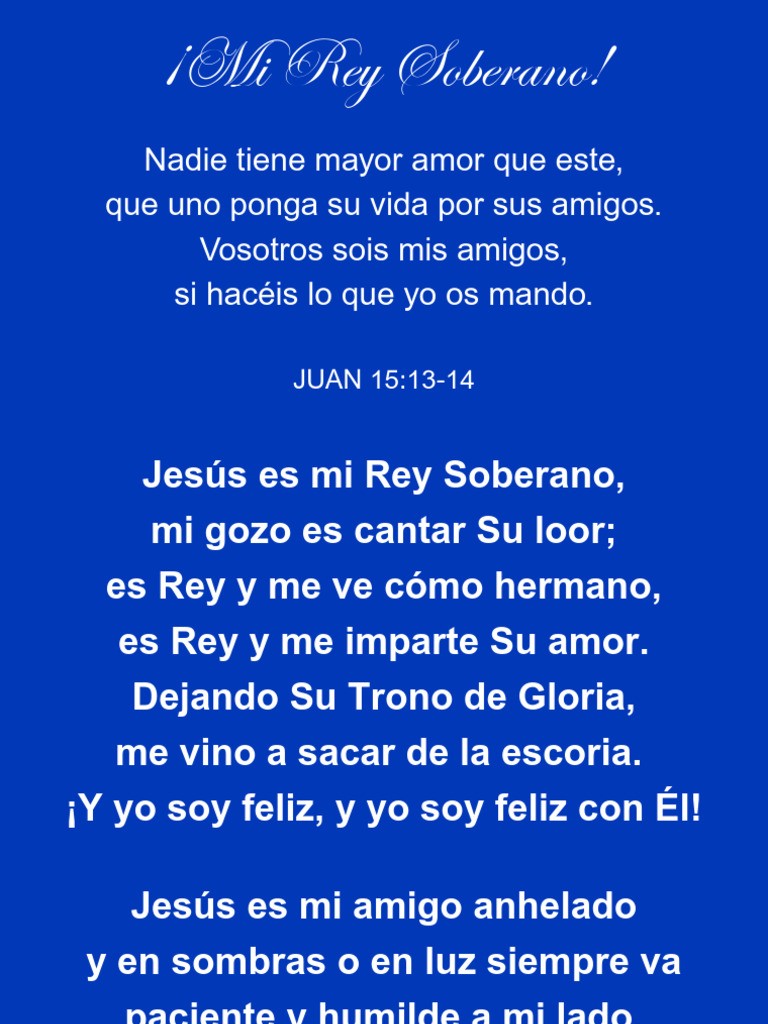 Cristo, mi Rey y Amigo | PDF