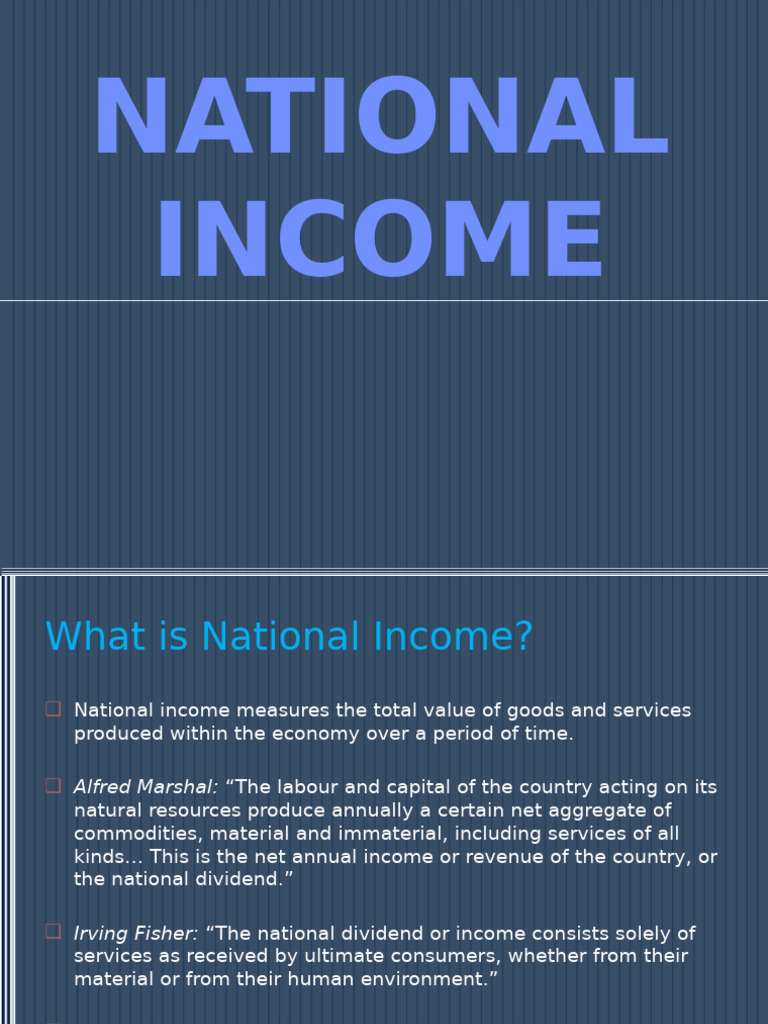 Understanding National Income Concepts | PDF | Gross Domestic Product ...