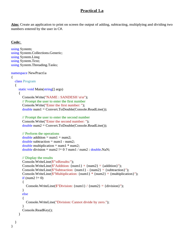 C# Basic Operations and Applications | PDF | Http Cookie | C Sharp ...