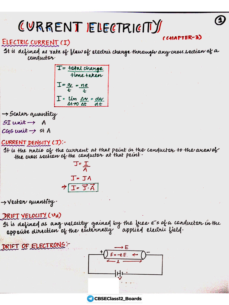 Current Electricity For Boards | PDF