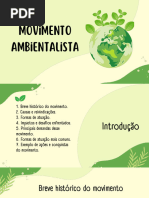 História dos Movimentos Ambientalistas | PDF | Movimento ambientalista ...