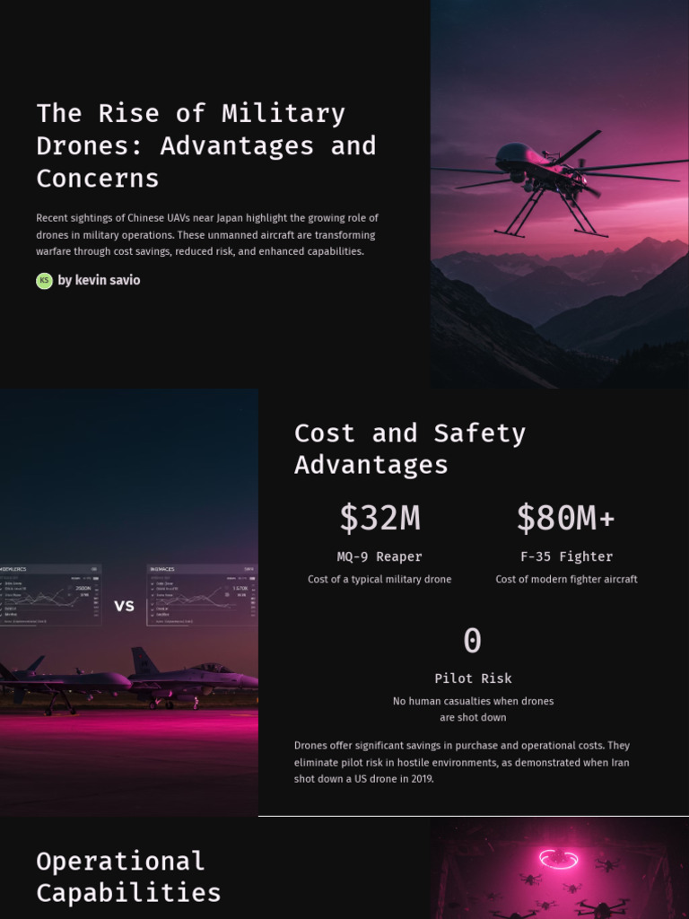 Advantages of Military Drones Explained | PDF | Unmanned Aerial Vehicle ...
