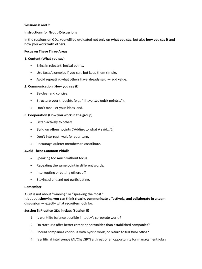 Sessions 8 and 9 | PDF