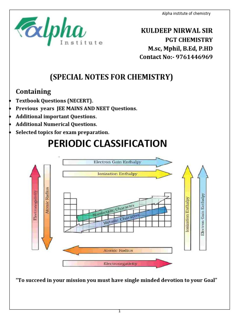 Dobereiner's Triads in Periodic Classification | PDF | Periodic Table | Ion