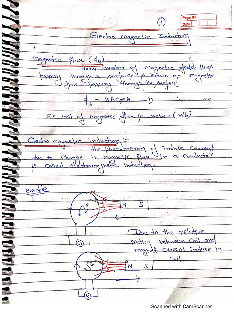 Class - 12 Electromagnetic Induction | PDF
