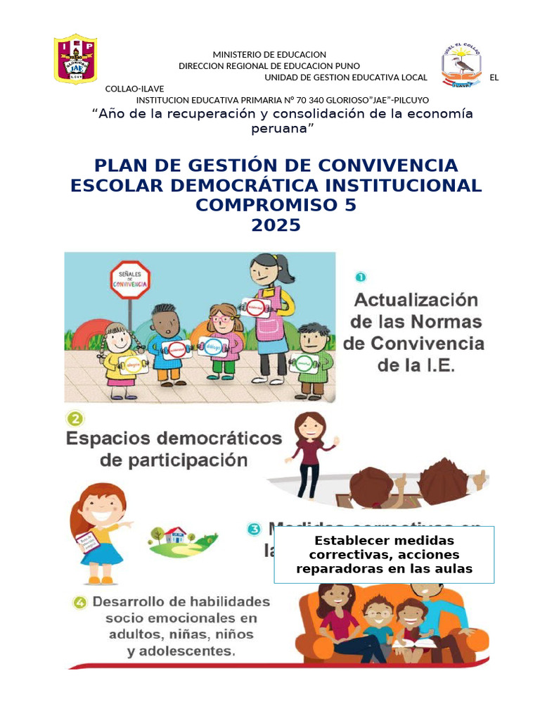 Plan de Gestión de Convivencia Escolar | PDF | Violencia | Violación