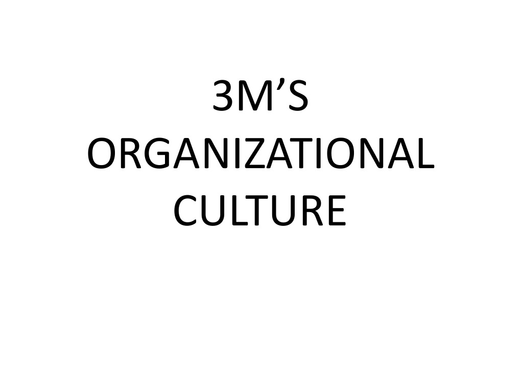 3M's Innovation and Organizational Culture | PDF | Innovation | Economies