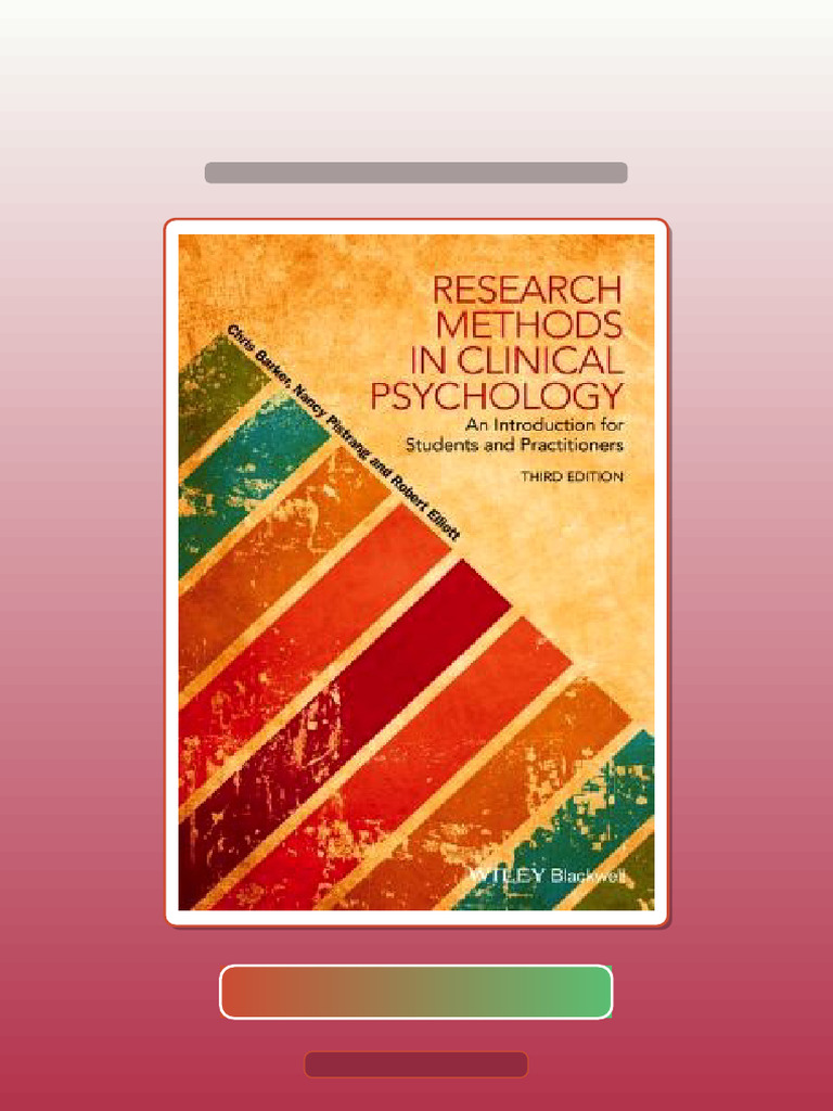 Research Methods in Clinical Psychology 3rd Edition Ebook and TestBank ...