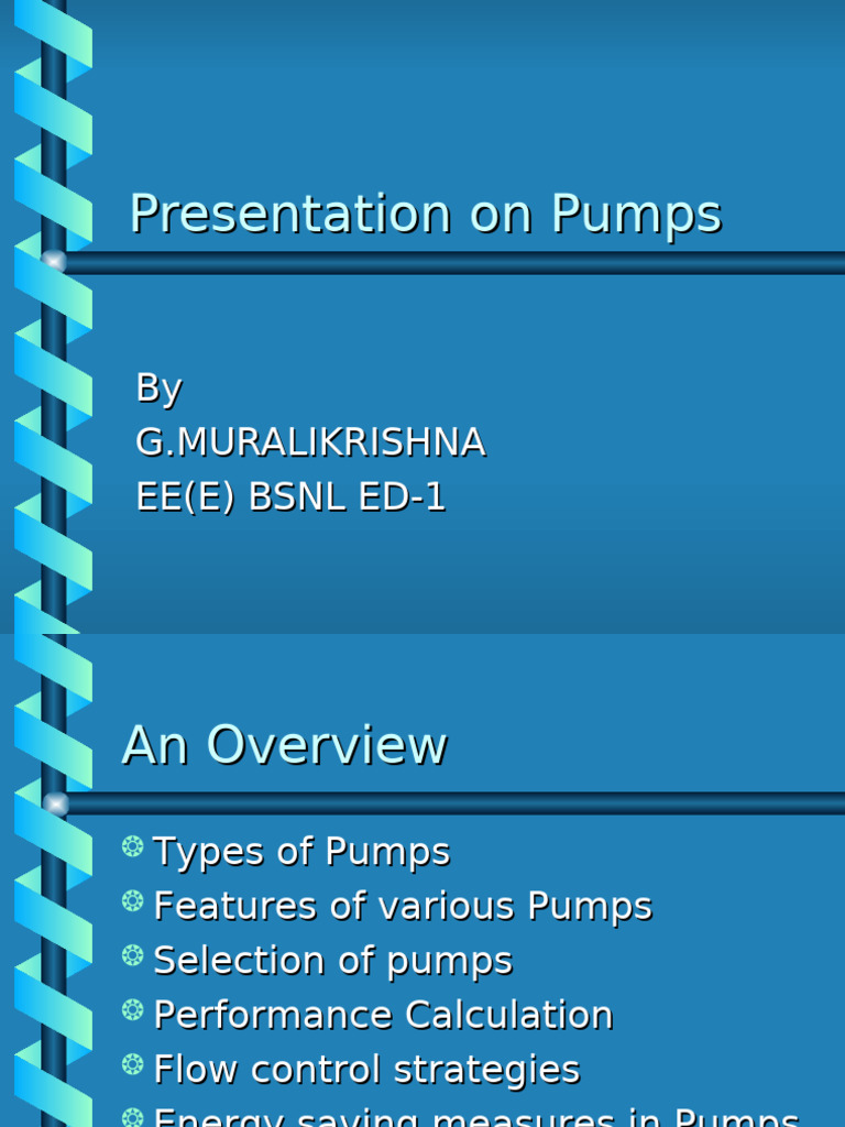 Overview of Pump Types and Efficiency | PDF | Pump | Gas Technologies