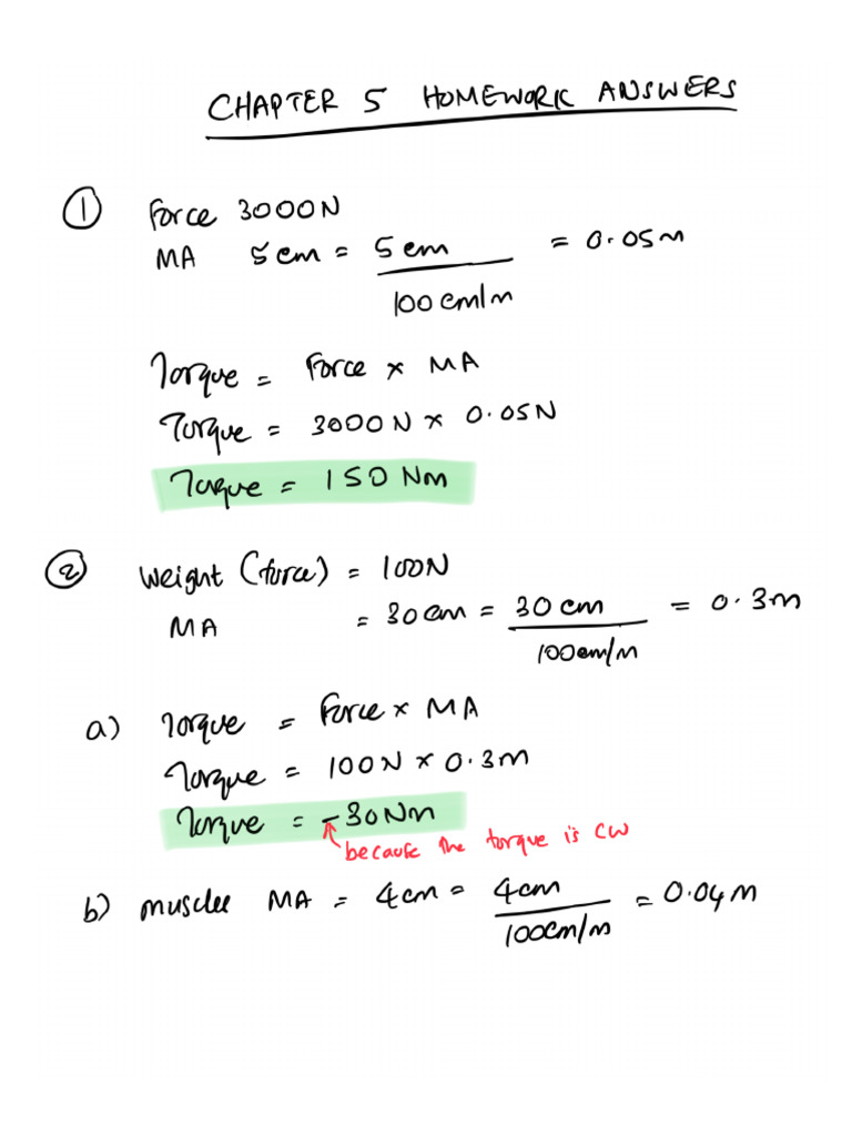 Chapter 5 Homework - Answers | PDF