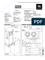 JBL TR225 Technical Manual Speaker Specs