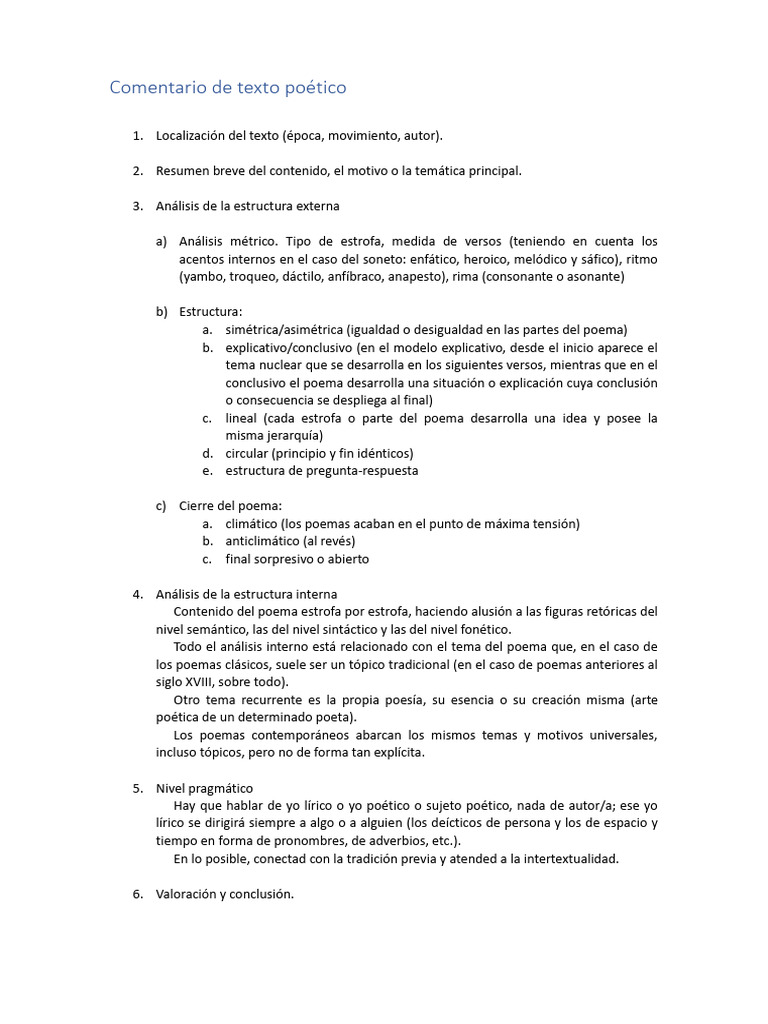 Análisis Poético: Estructura y Temas | PDF | Poesía | Poética
