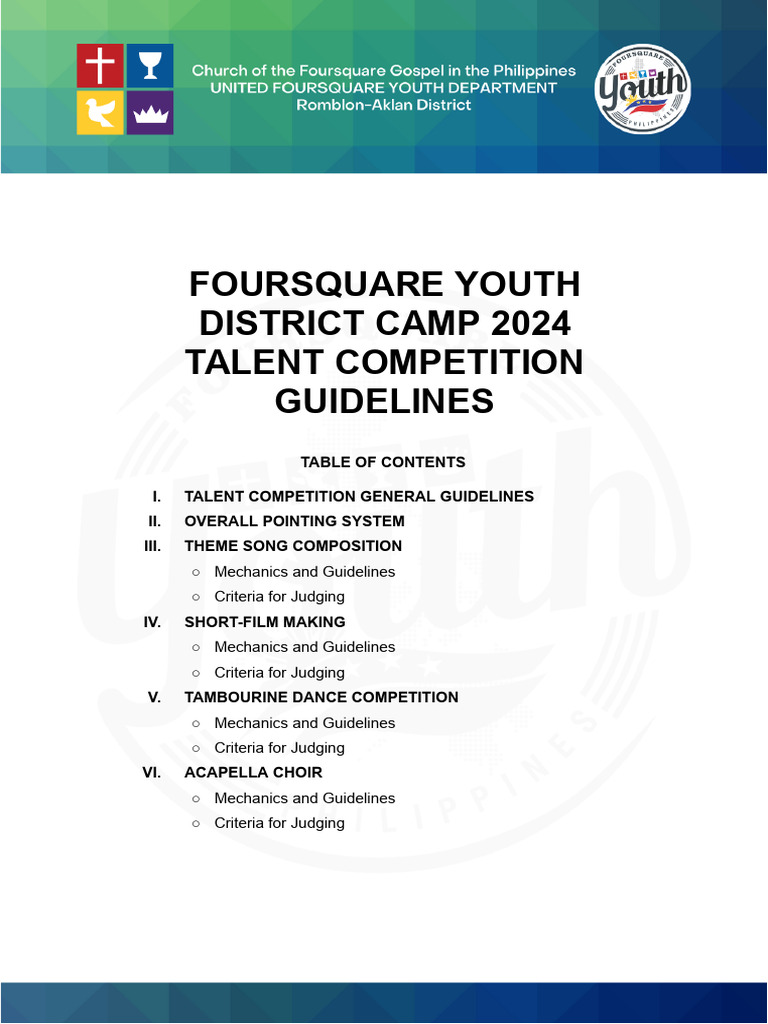 Guidelines - FYDC Talent Competition 2024 | PDF | Songs | Dances