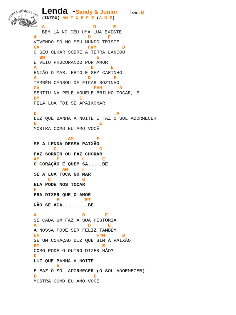 Letra da Música 
