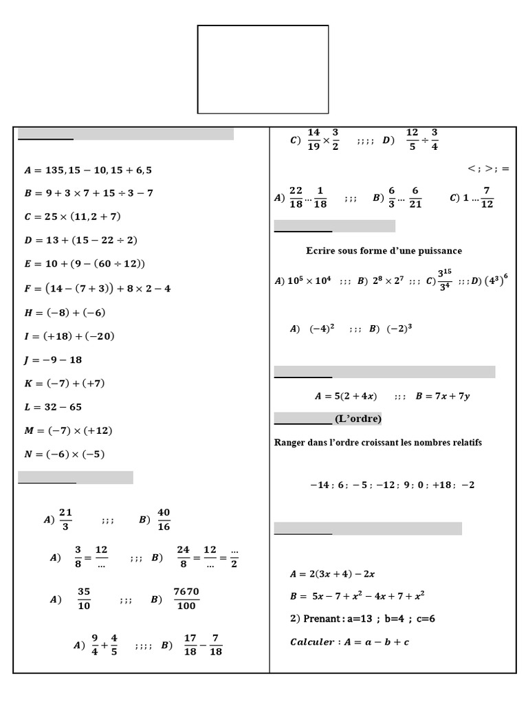 Test diagnostique 2AC Mathématiques | PDF | Triangle | Géométrie