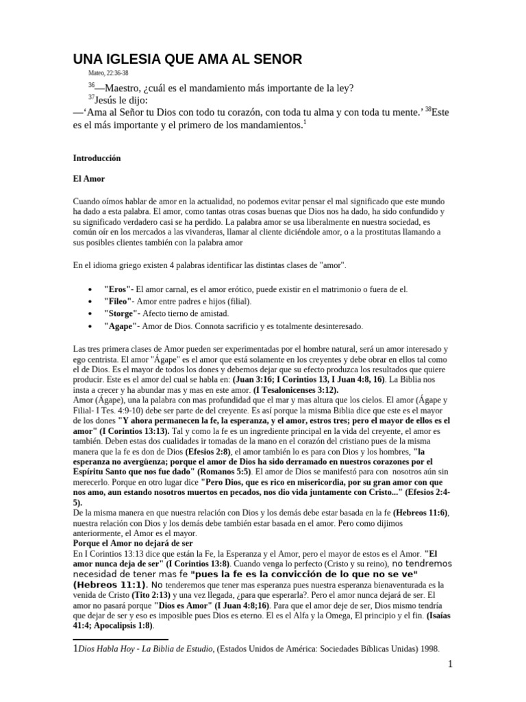 Amor de Dios: Fundamento y Manifestación | PDF | Amor | Cristo (título)