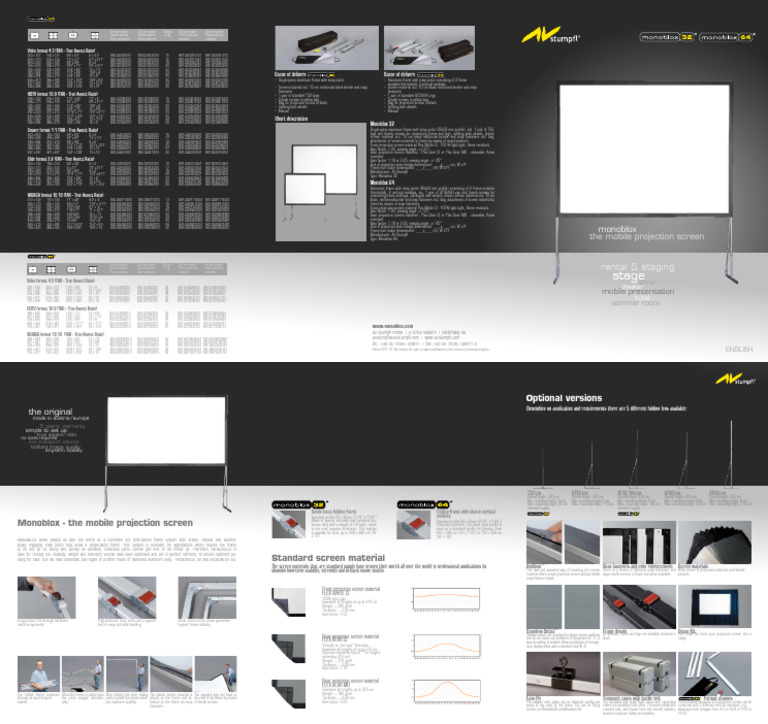 Monoblox Mobile Projection Screens | PDF