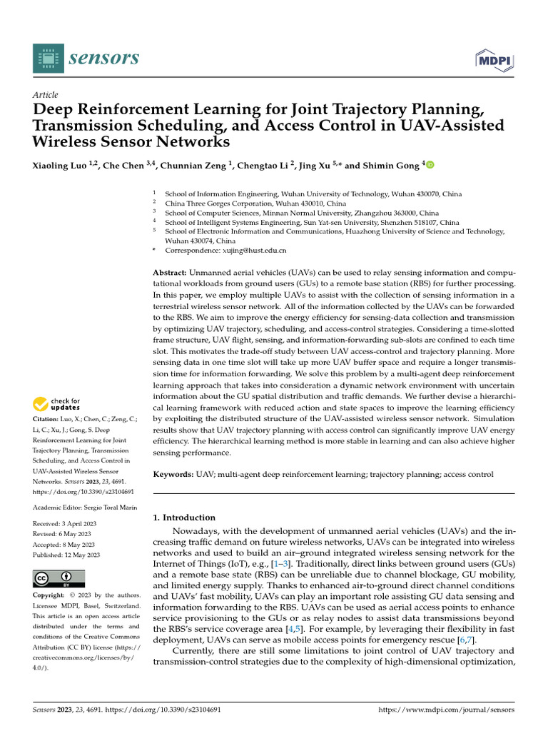 UAV Trajectory & Access Control Optimization | PDF | Mathematical ...