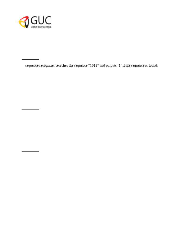 Finite State Machine Design Problems | PDF | Computer Engineering