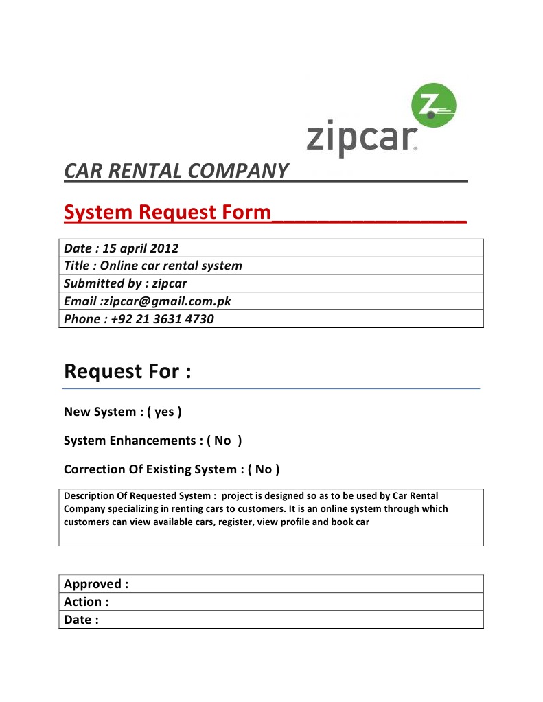 Online Car Rental System Request | PDF